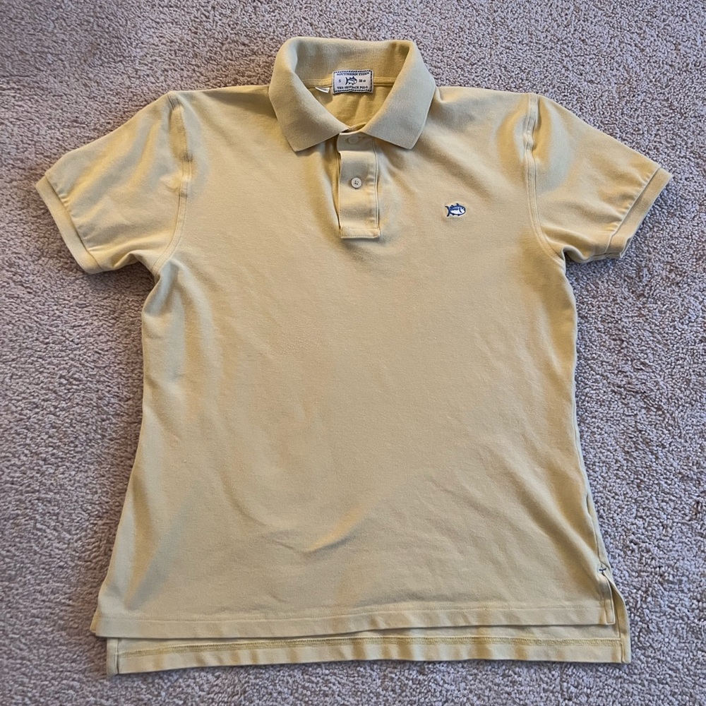 Southern Tide, The Skipjack Polo Shirt, Size: Small, Color: Light Yellow